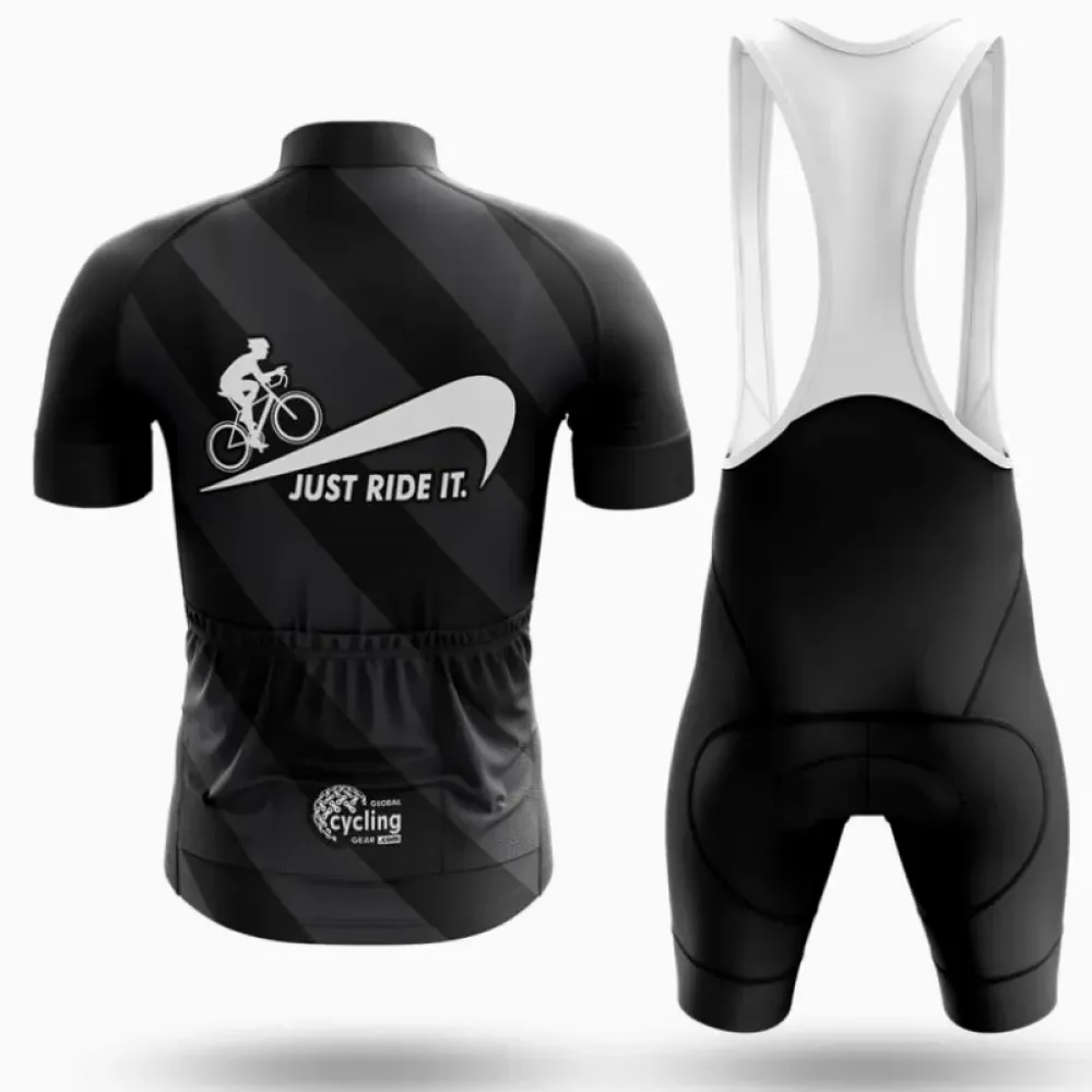 Nike Just Ride It Long Sleeve Cycling Jersey Black/White/Grey