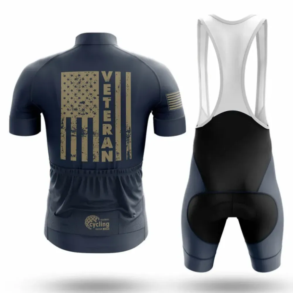 Cycling Bibs Veteran Flag Navy/White/Grey