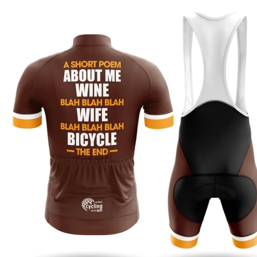Cycling Bibs Comfortable Brown/White/Gold