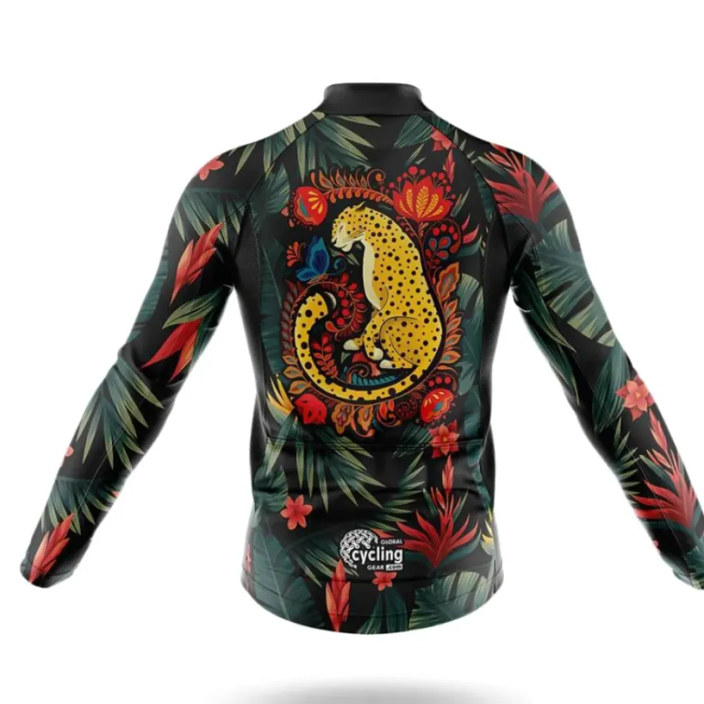 Cycling Bibs Floral Jaguar Black/Gold/Red