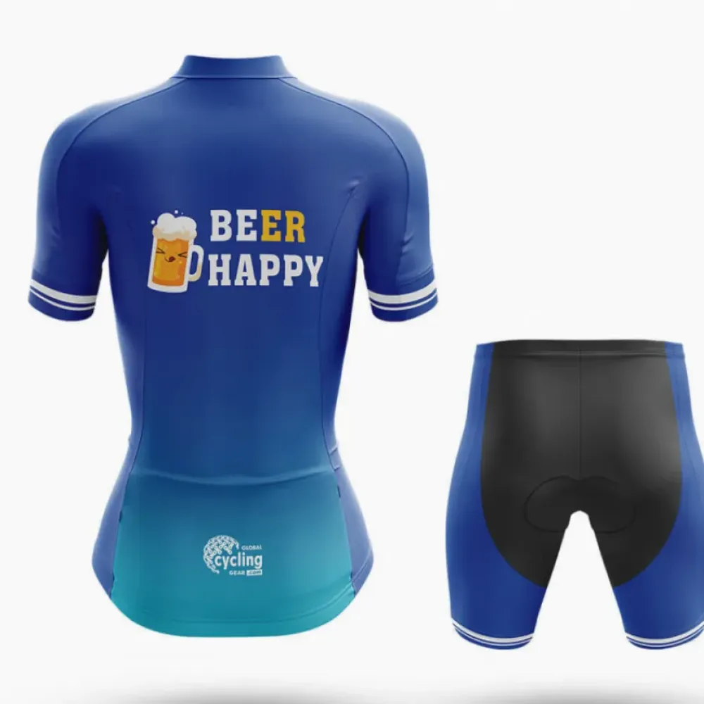 Happy Beer Women's Cycling Kit Blue/Teal/Black