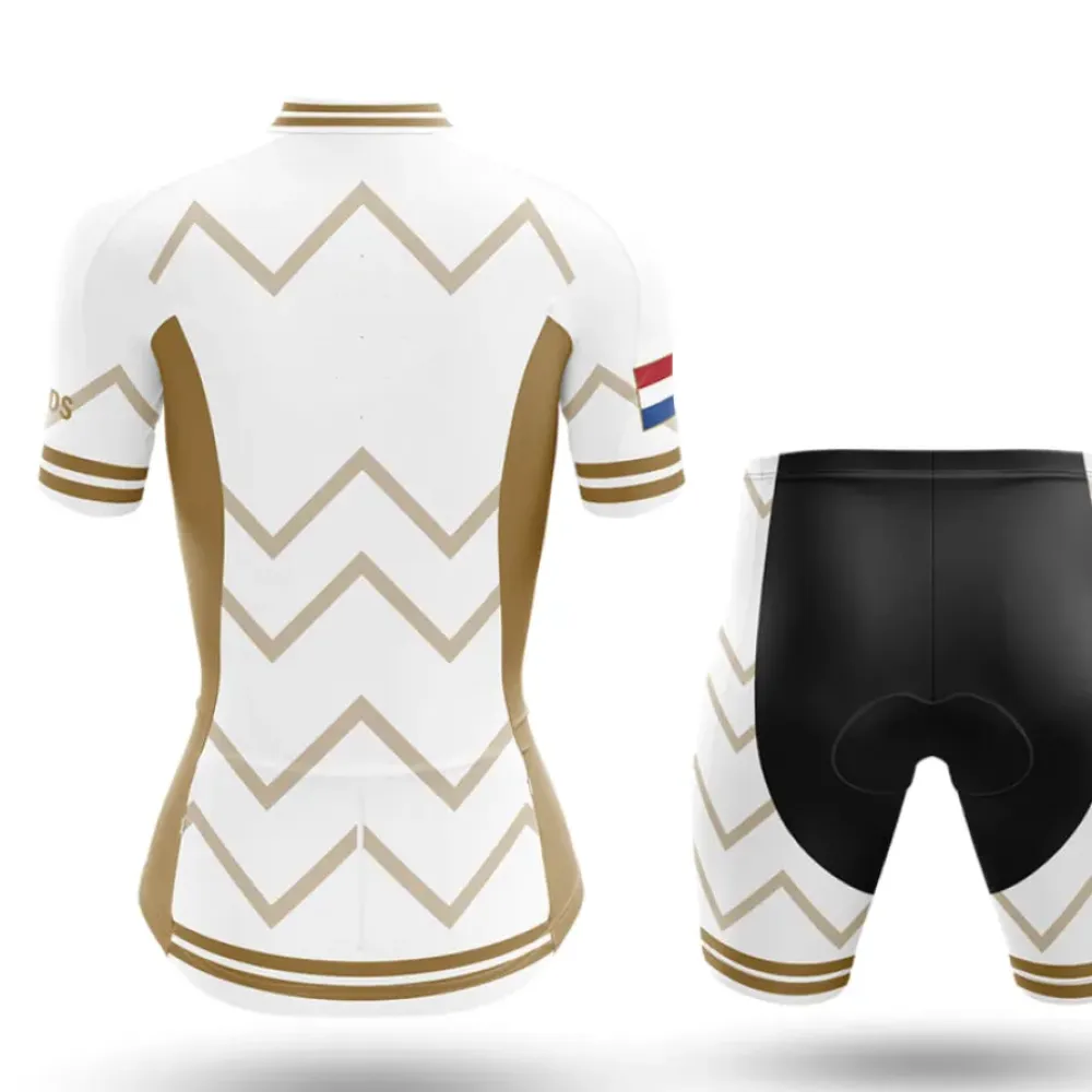 Cycling Shorts Netherlands White/Gold/Red