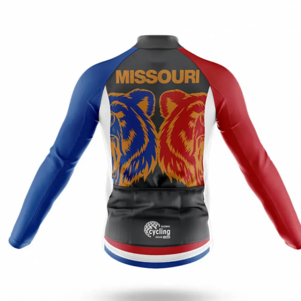 Missouri Symbol Cycling Bibs Comfortable Blue/Red/White