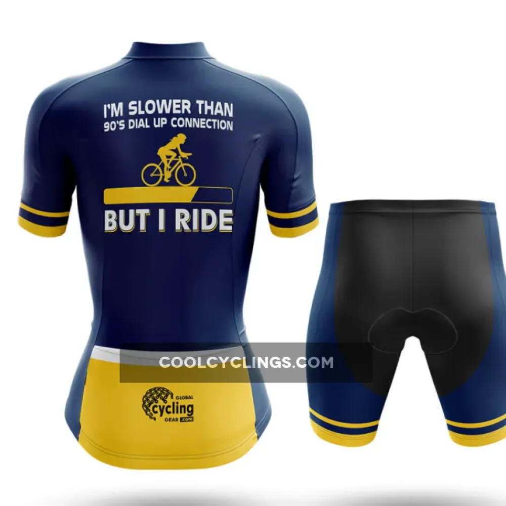 Slow Ride Women's Cycling Shorts Navy/Yellow/Black
