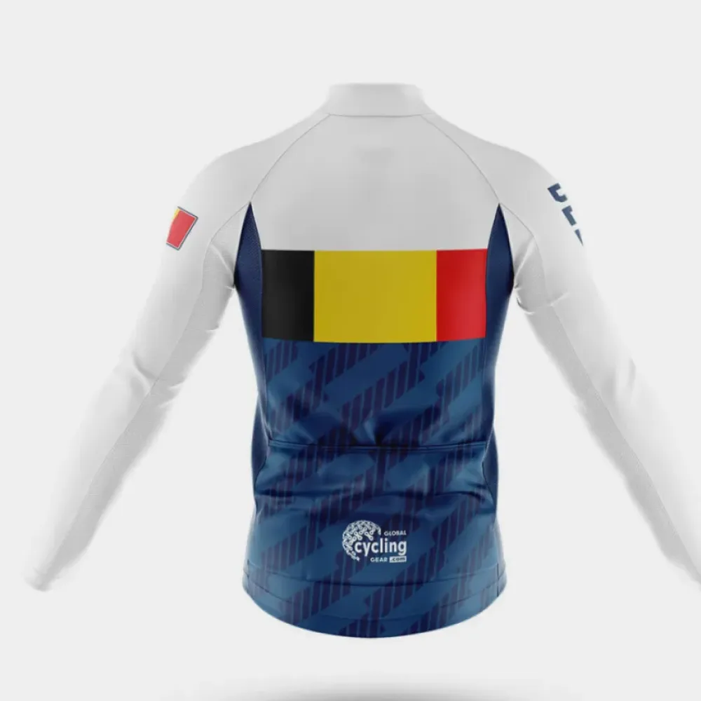 Belgium S6 Cycling Jersey National Flag White/Yellow/Red