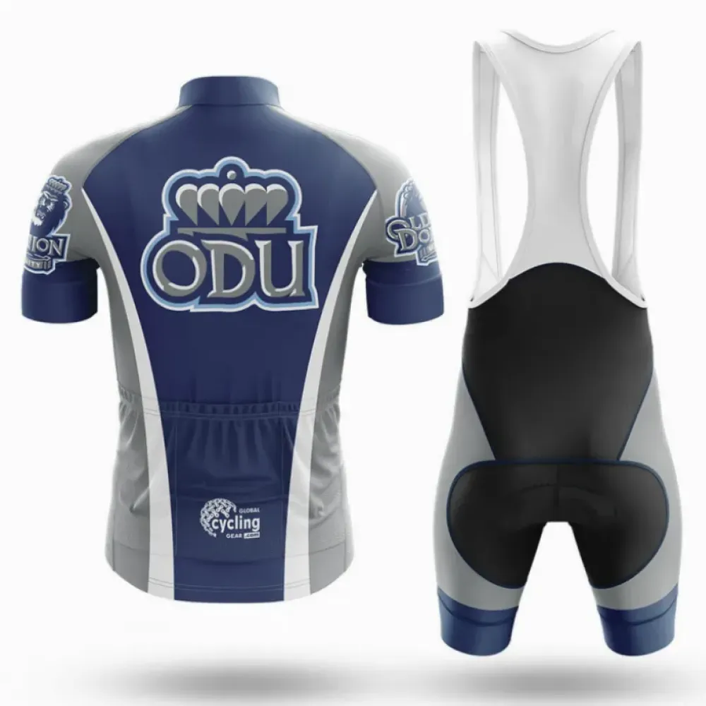 Old Dominion University Long Sleeve Cycling Jersey Navy/Grey/White