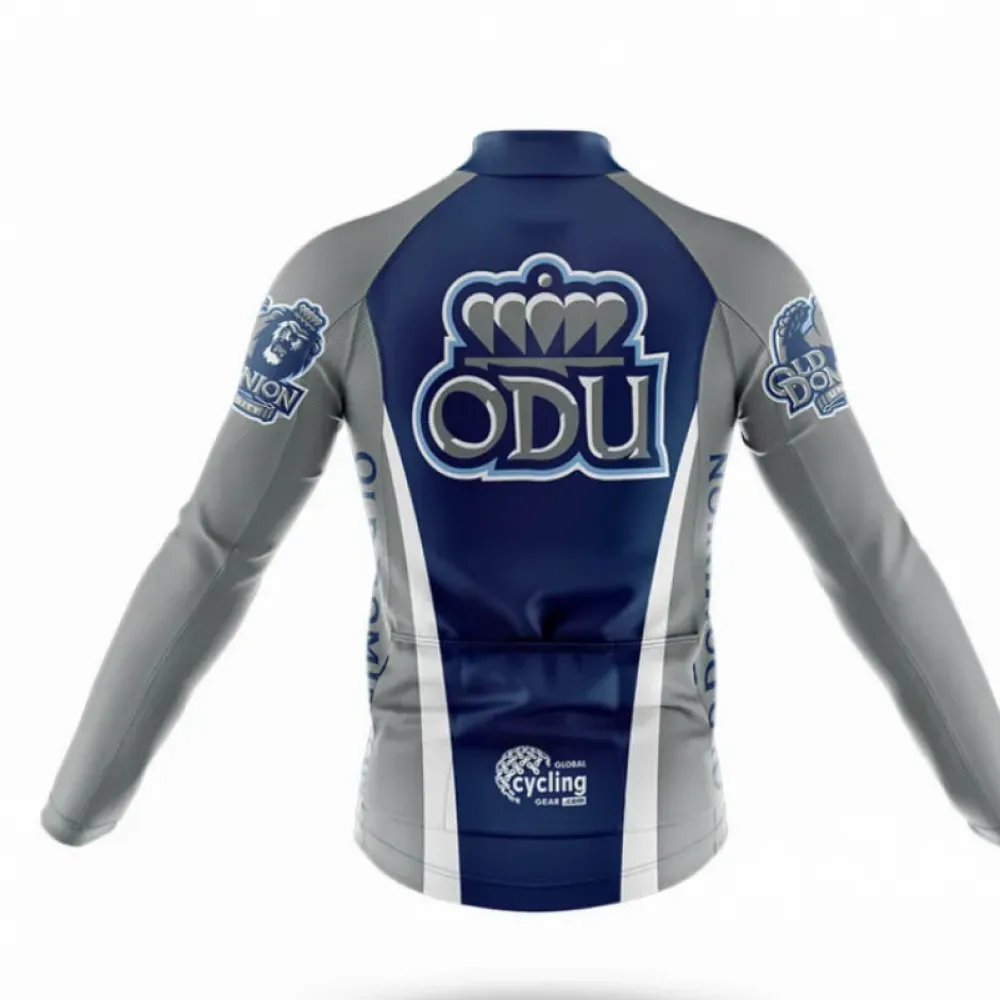 Old Dominion University Long Sleeve Cycling Jersey Navy/Grey/White