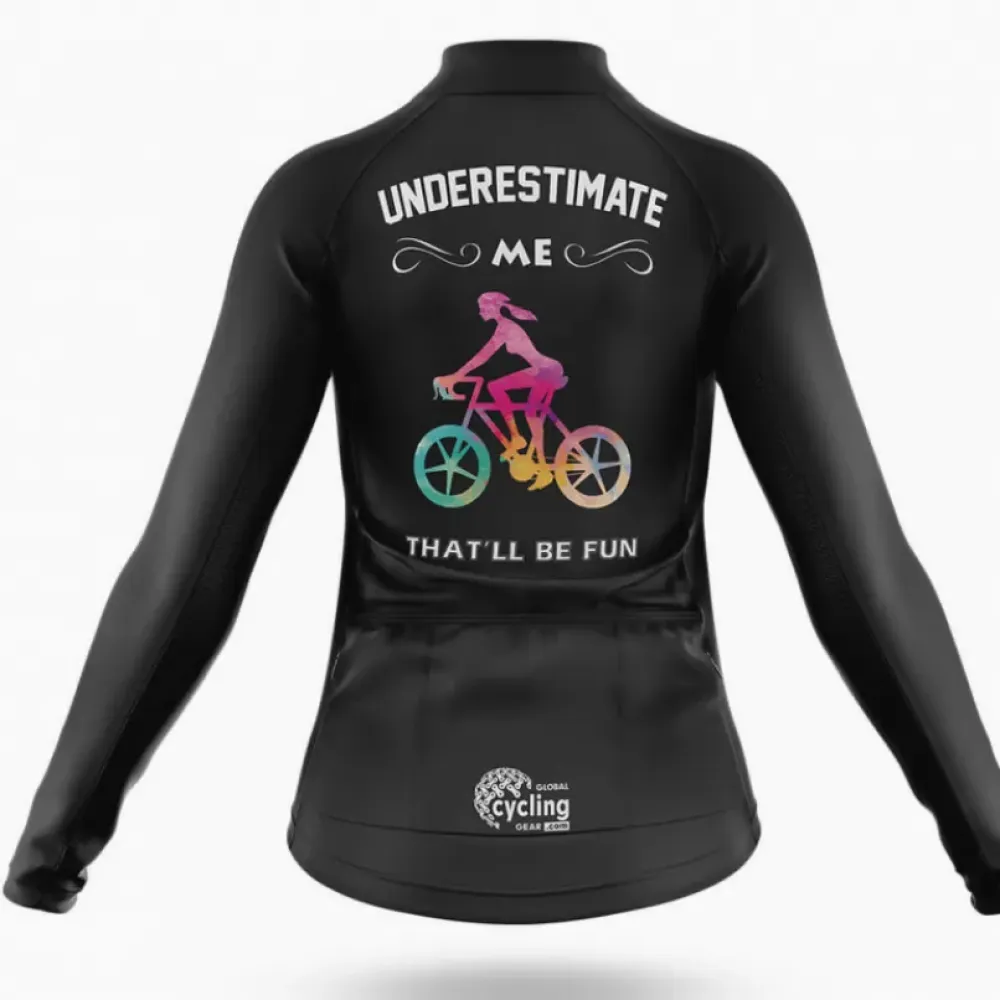 Cycling Jersey That'll Be Fun Black/Purple/White