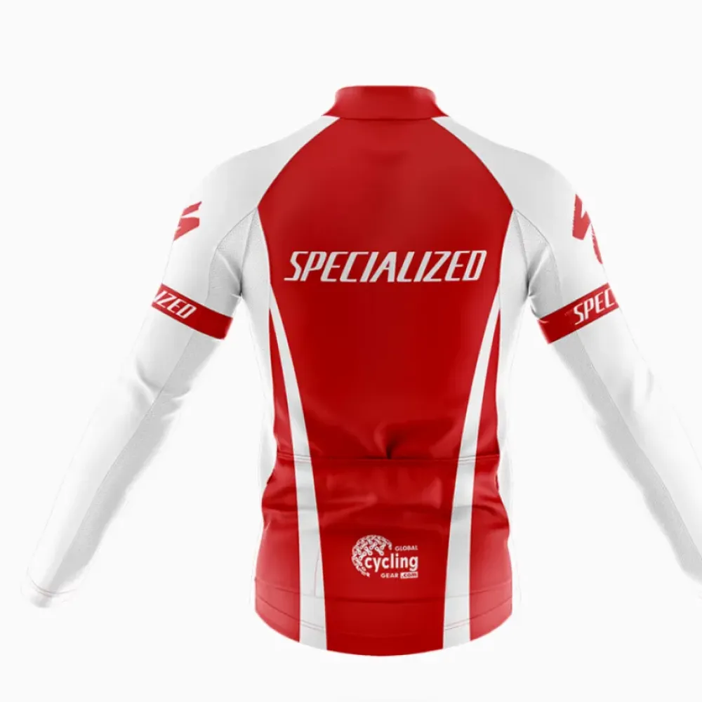 Specialized Long Sleeve Cycling Jersey Red/White/Black