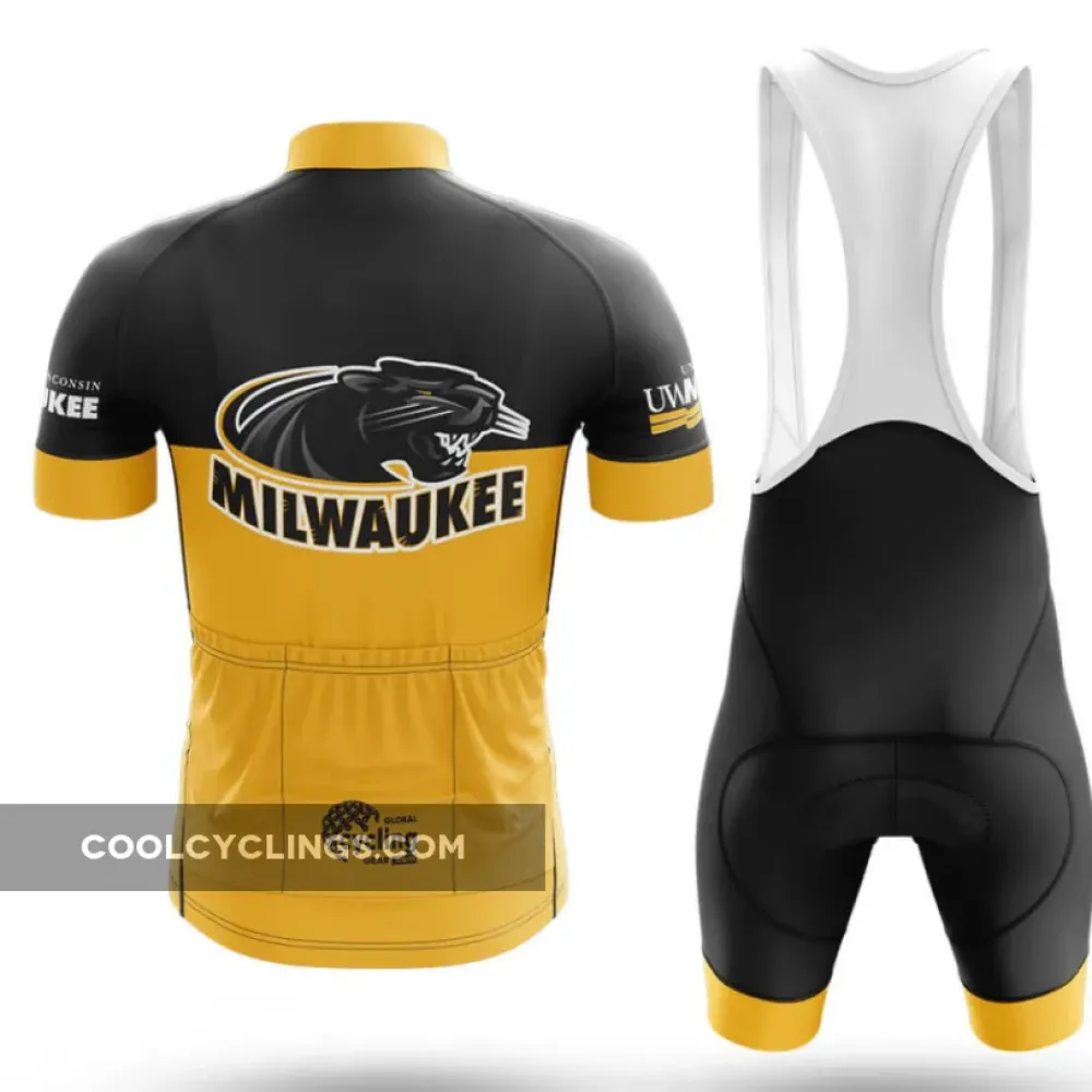 Wisconsin–Milwaukee Long Sleeve Cycling Jersey Black/Yellow/Gold