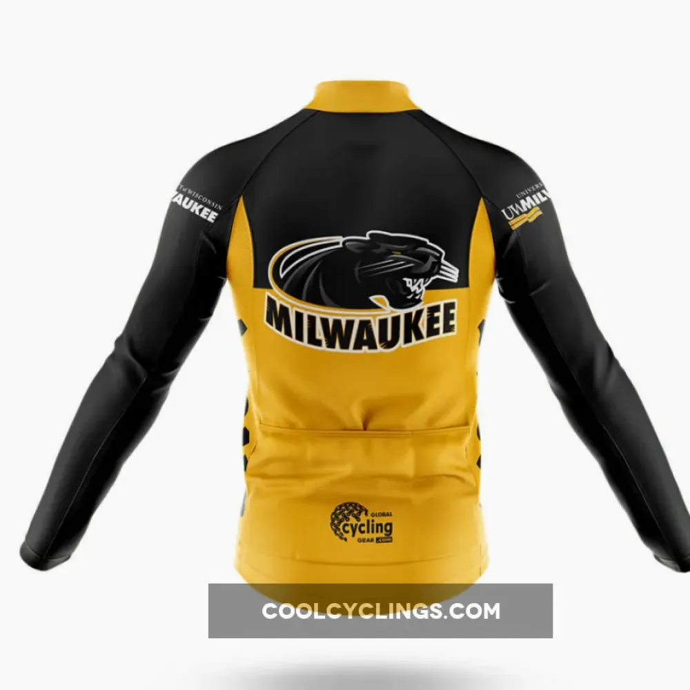 Wisconsin–Milwaukee Long Sleeve Cycling Jersey Black/Yellow/Gold