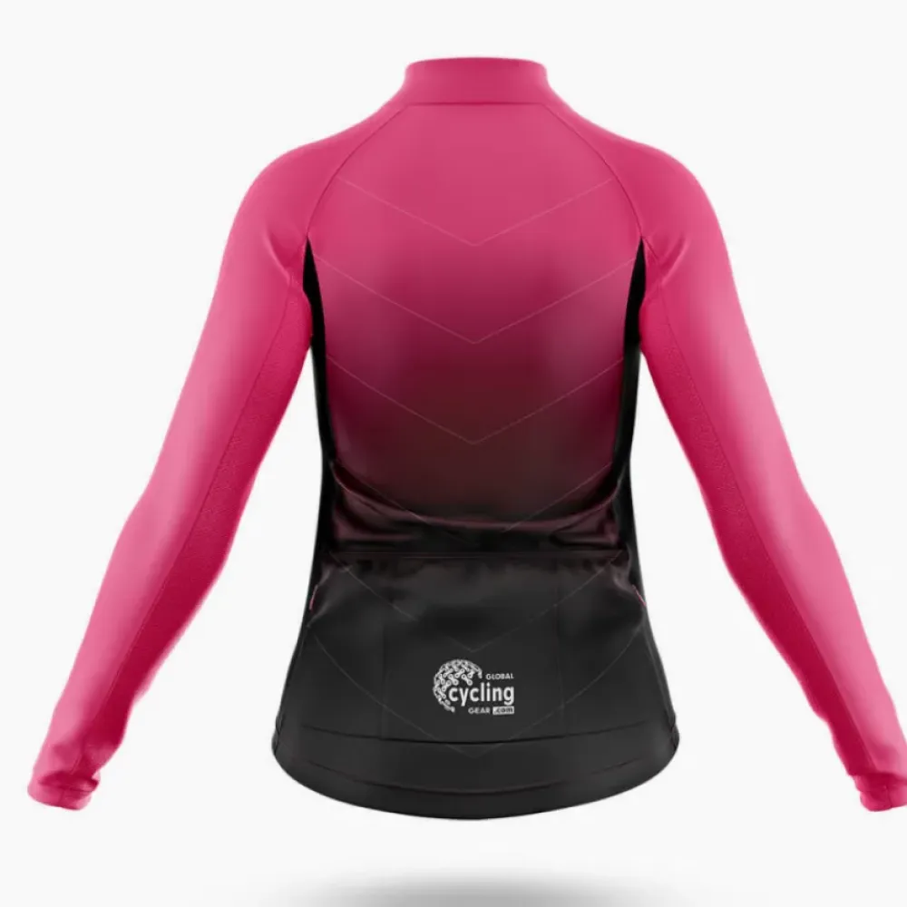 So I Did Women Long Sleeve Cycling Jersey Pink/Black/Fuchsia