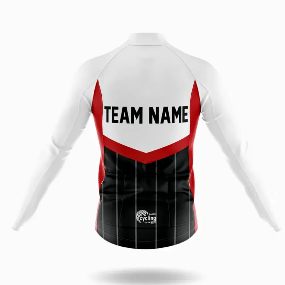 Custom Team Name S11 Cycling Jersey White/Red/Black