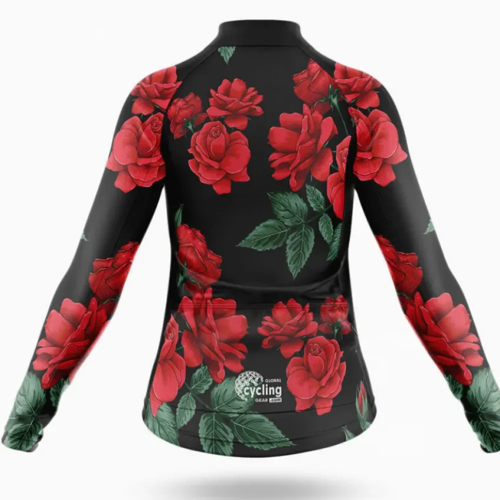 Vintage Rose Cycling Kit Floral Black/Red/Green