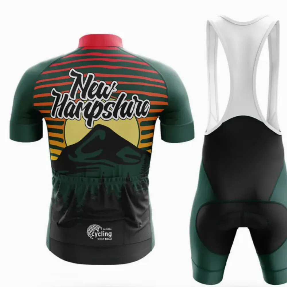 New Hampshire Symbol Cycling Kit Full Set Mountain Green/Red/Black