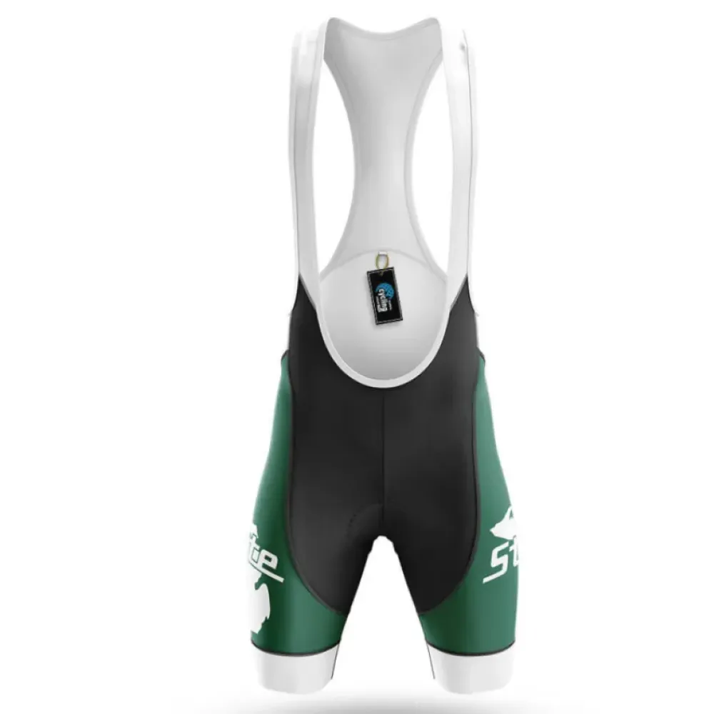 Spartans MI State Cycling Bibs Comfortable Green/White/Black