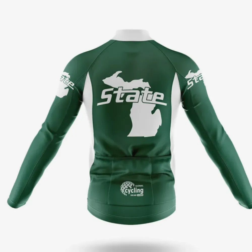 Spartans MI State Cycling Bibs Comfortable Green/White/Black