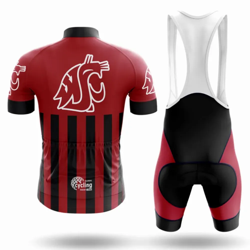 Cougar USA Long Sleeve Cycling Jersey Red/Black/White