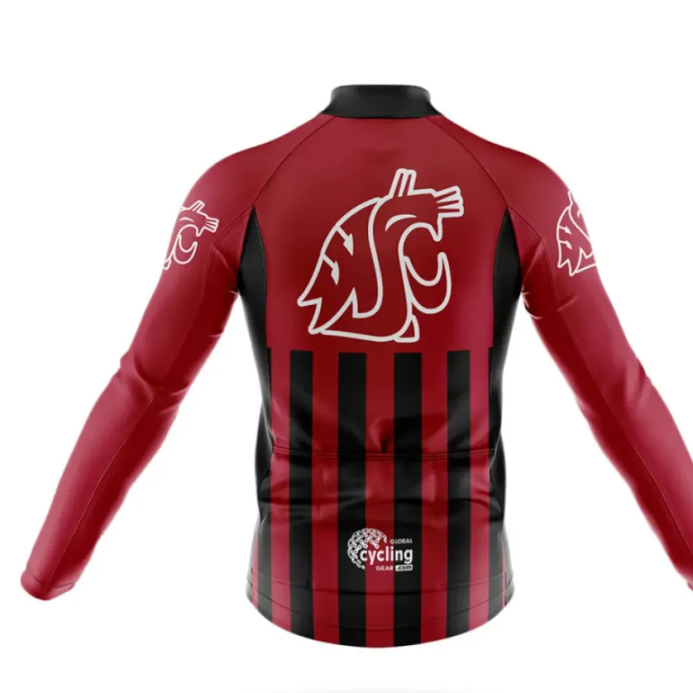 Cougar USA Long Sleeve Cycling Jersey Red/Black/White