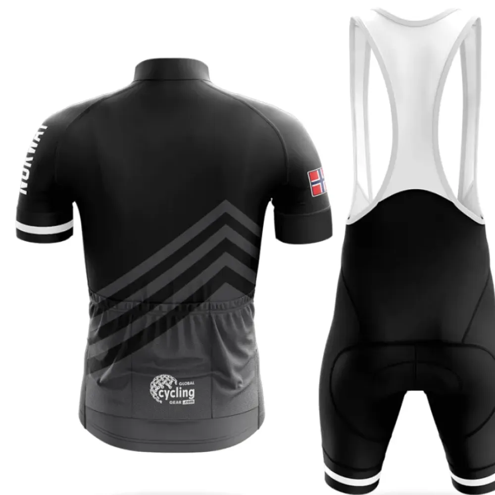 Norway S5 Long Sleeve Cycling Jersey Black/Red/White