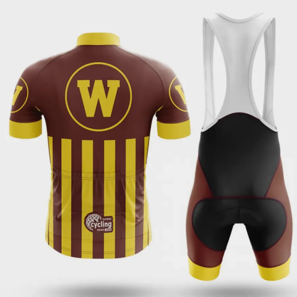 Western Michigan University Cycling Kit Full Set Brown/Yellow/White