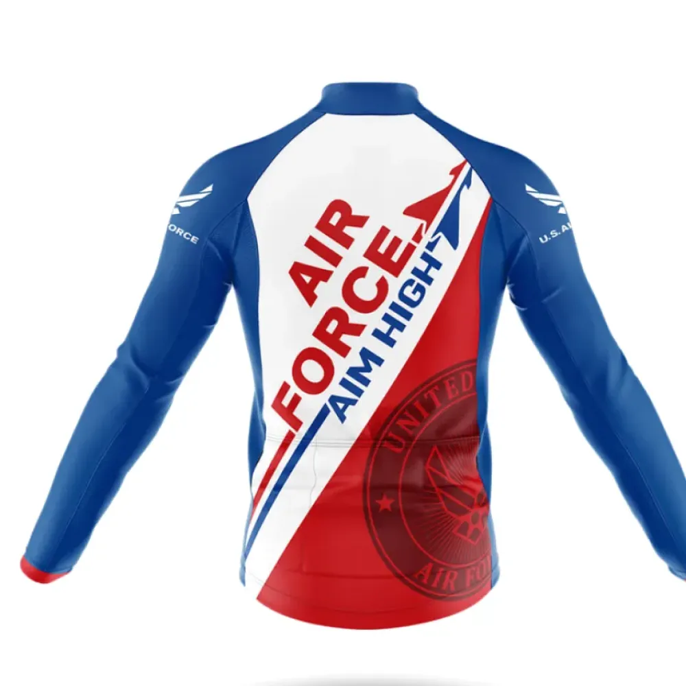 U.S. Air Force Long Sleeve Cycling Jersey Navy/Red/White