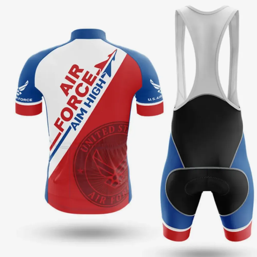 U.S. Air Force Long Sleeve Cycling Jersey Navy/Red/White