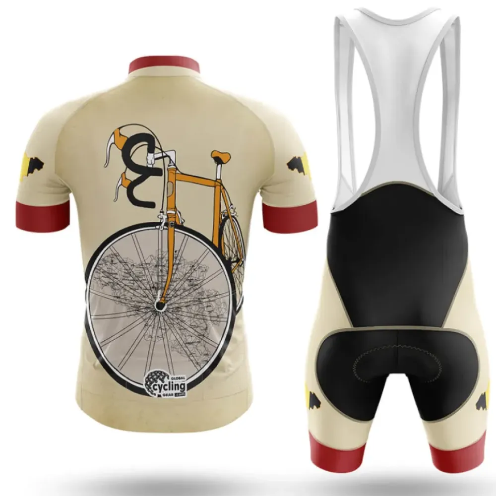 Belgien Riding Club Vintage Bicycle Beige/Burgundy/Yellow