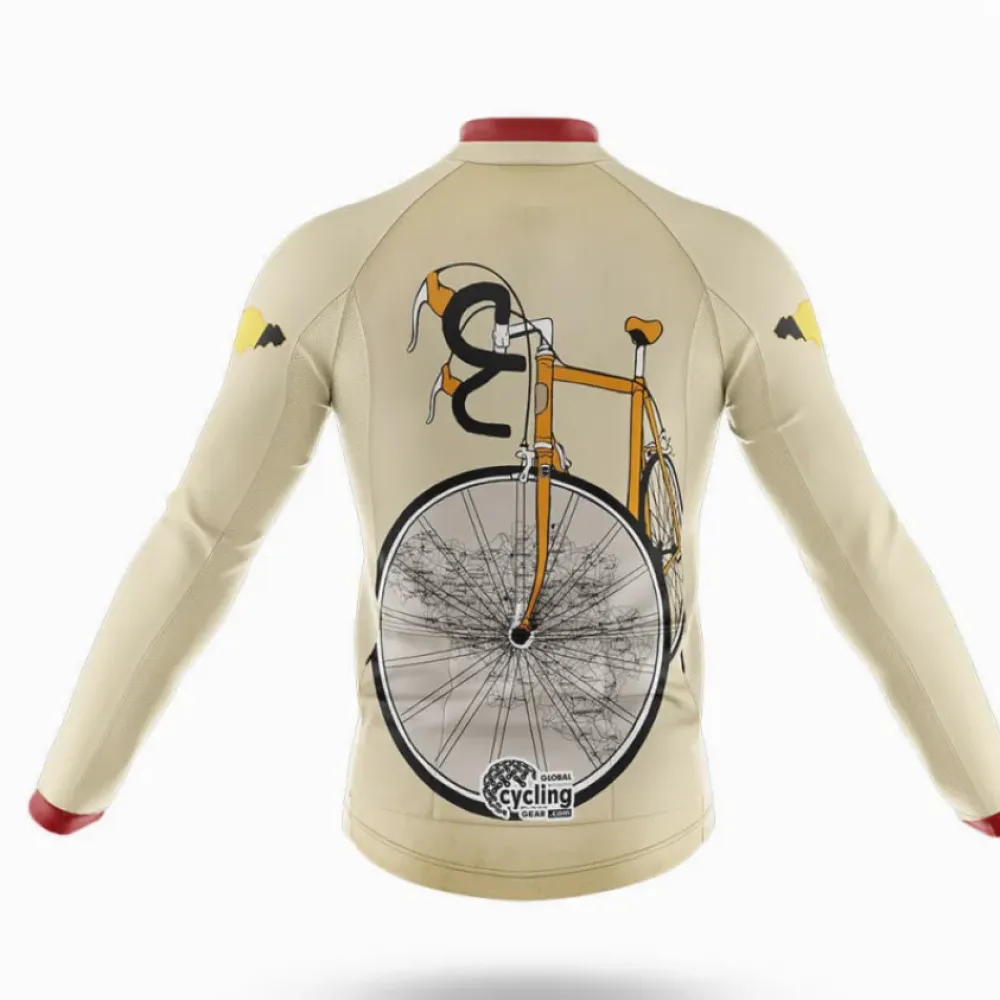 Belgien Riding Club Vintage Bicycle Beige/Burgundy/Yellow