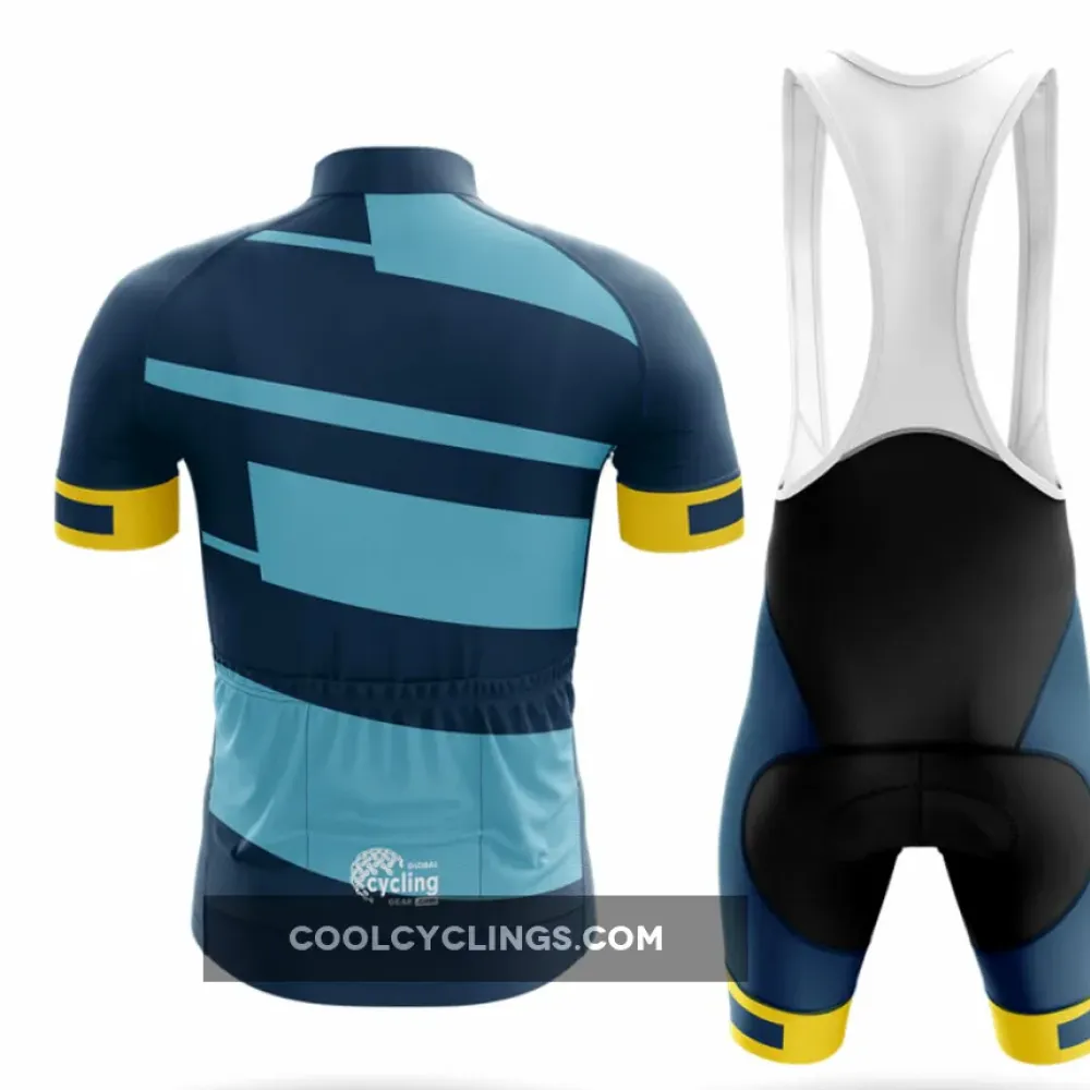 Cycling Grandpa Voice Jersey Navy/Light Blue/Gold