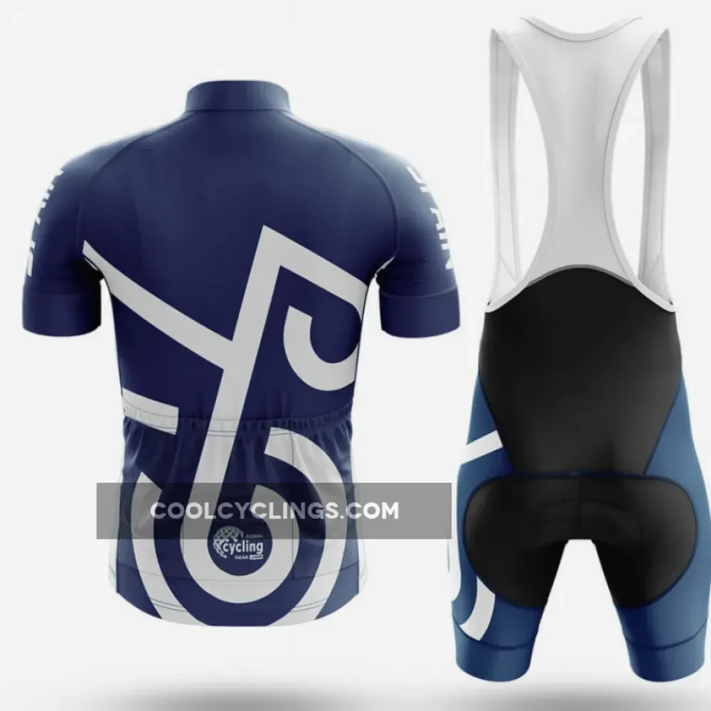 Spain S11 Cycling Bibs Breathable Navy/White/Blue