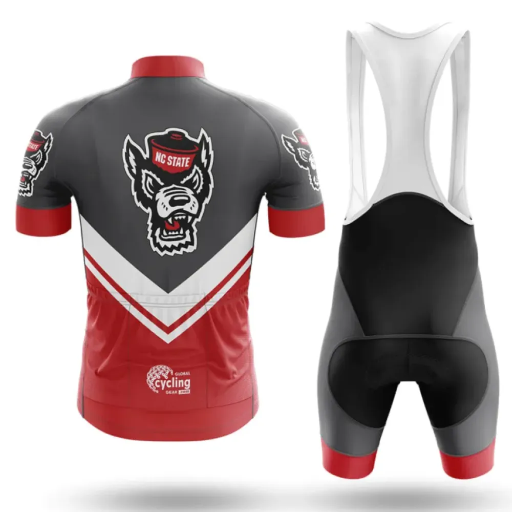 North Carolina State University Long Sleeve Cycling Jersey Red/Black/White