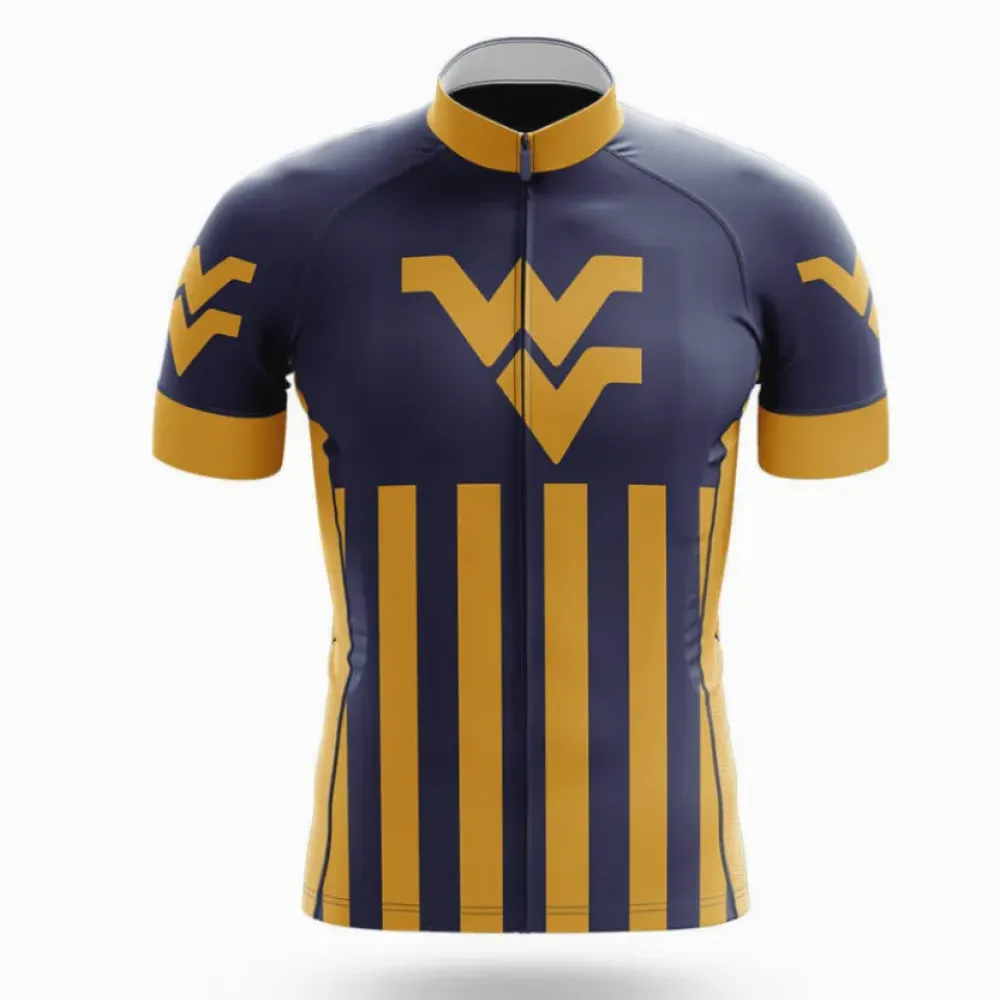 West Virginia University USA Cycling Jersey Navy/Gold/White