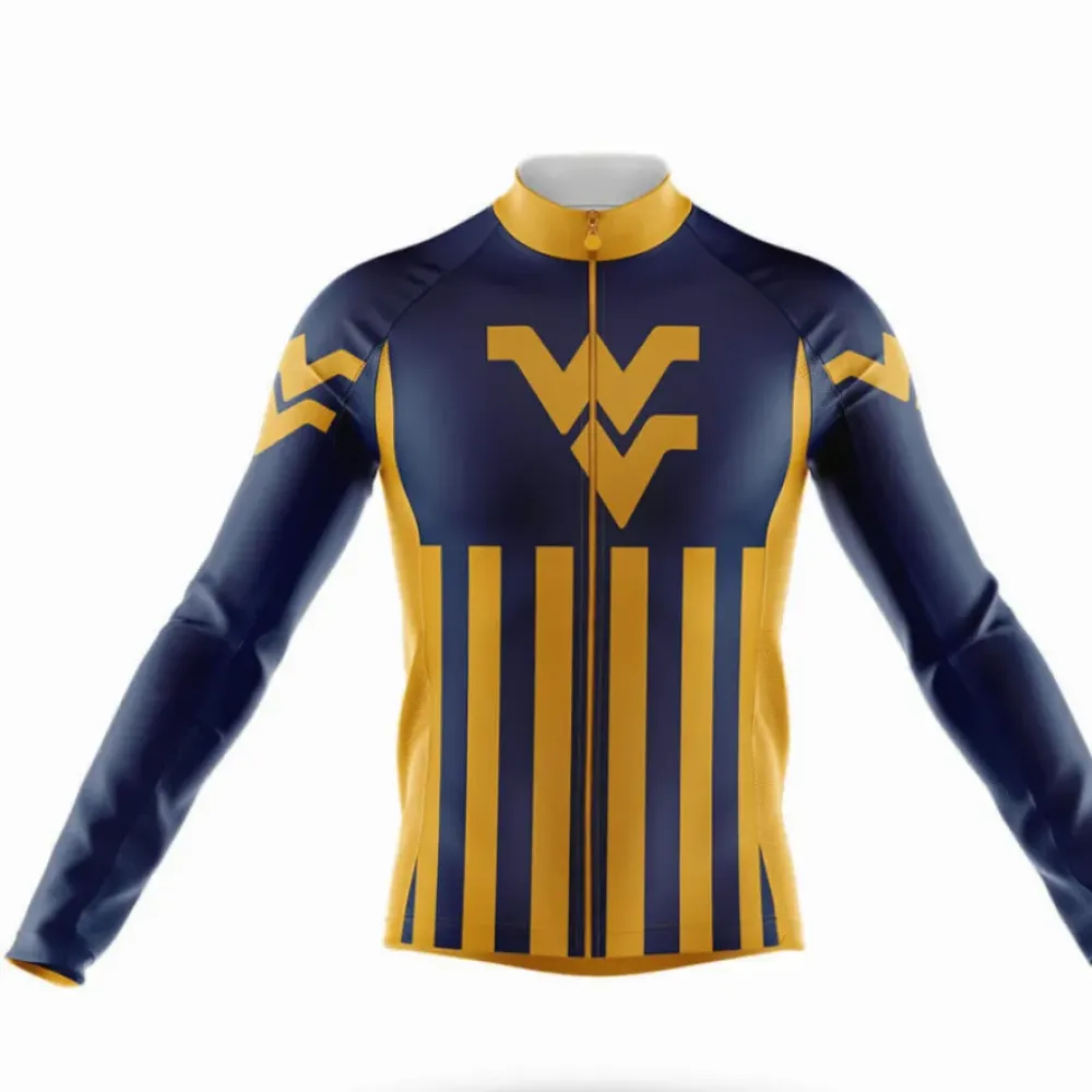 West Virginia University USA Cycling Jersey Navy/Gold/White