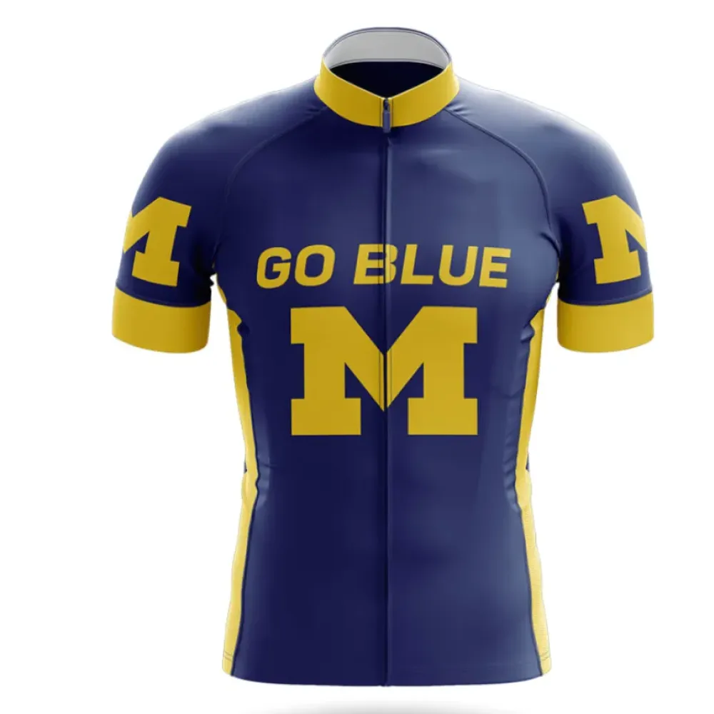 Cycling Bibs Go Blue Navy/Yellow/White