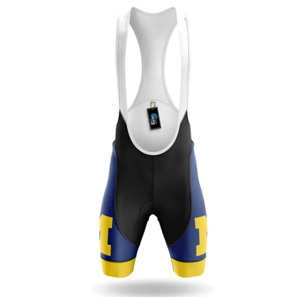 Cycling Bibs Go Blue Navy/Yellow/White