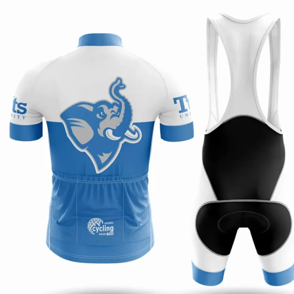 Tufts University Cycling Jersey Ver.2 Elephant Logo Blue/White/Grey
