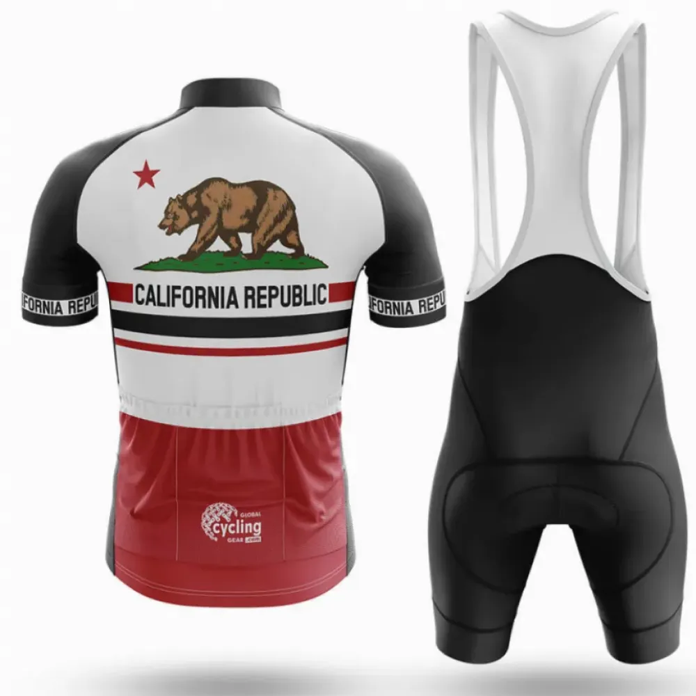 California Republic V5 Cycling Kit Bear Flag Red/White/Black