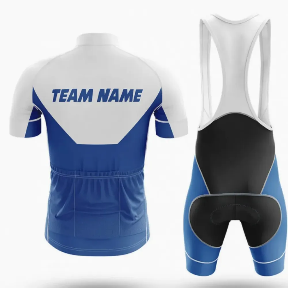 Cycling Kit Custom Team Name M9 Blue/White/Black