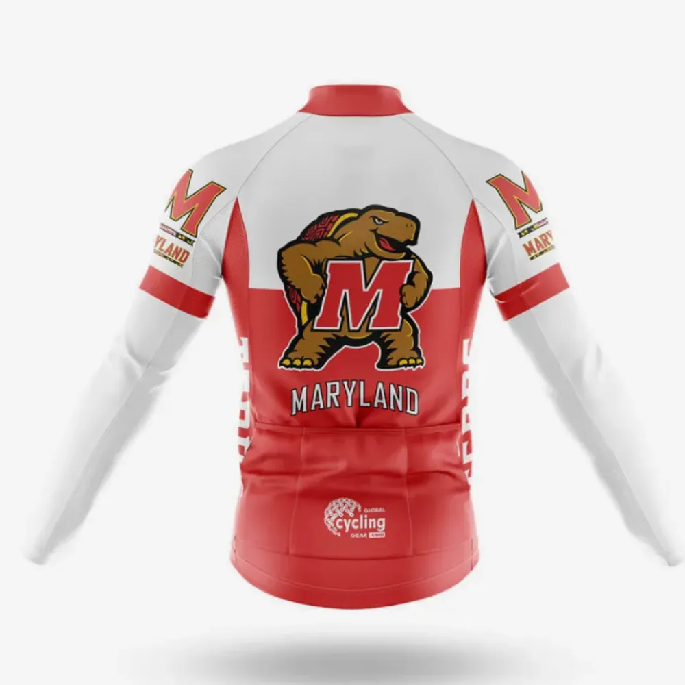 Maryland Mascot Cycling Bibs Ver.2 Comfortable White/Red/Black