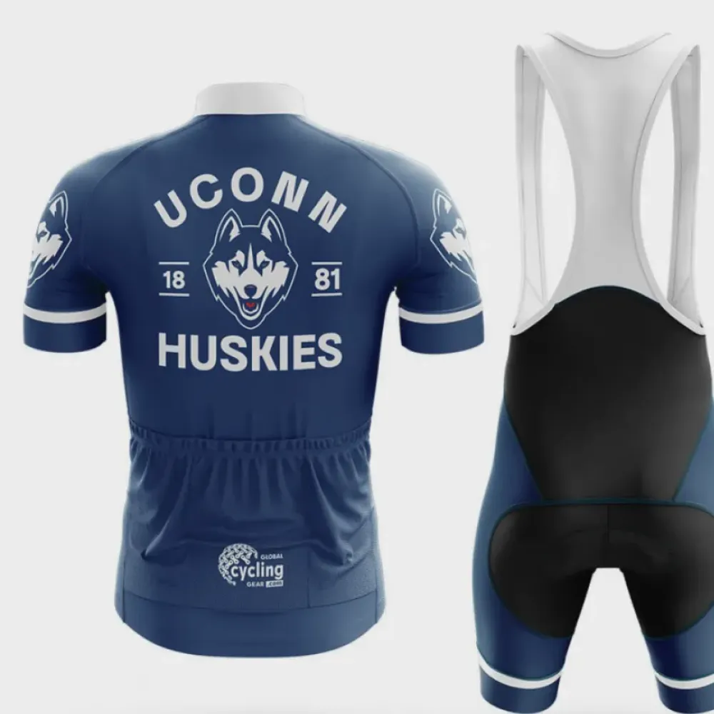 University of Connecticut 1881 Cycling Kit Full Set Navy/White/Black