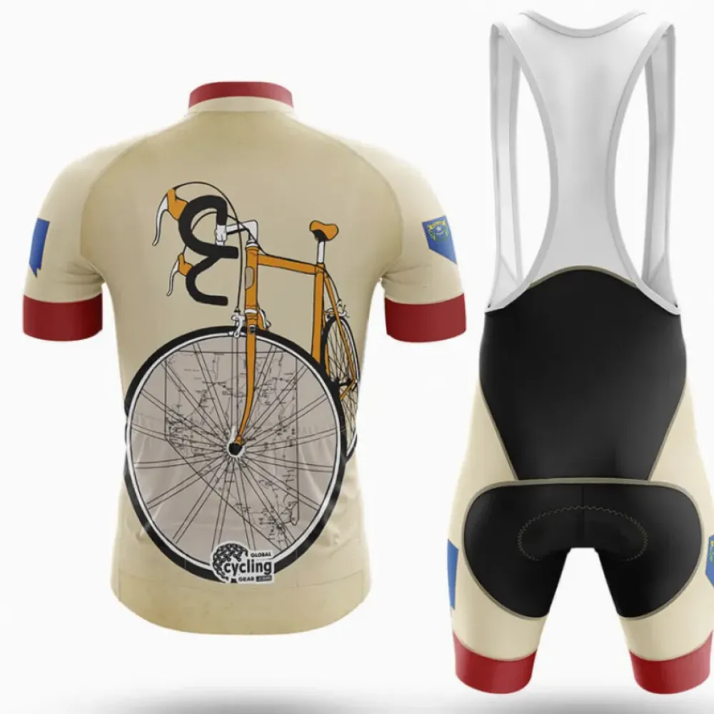 Nevada Riding Club Vintage Bicycle Beige/Red/Blue