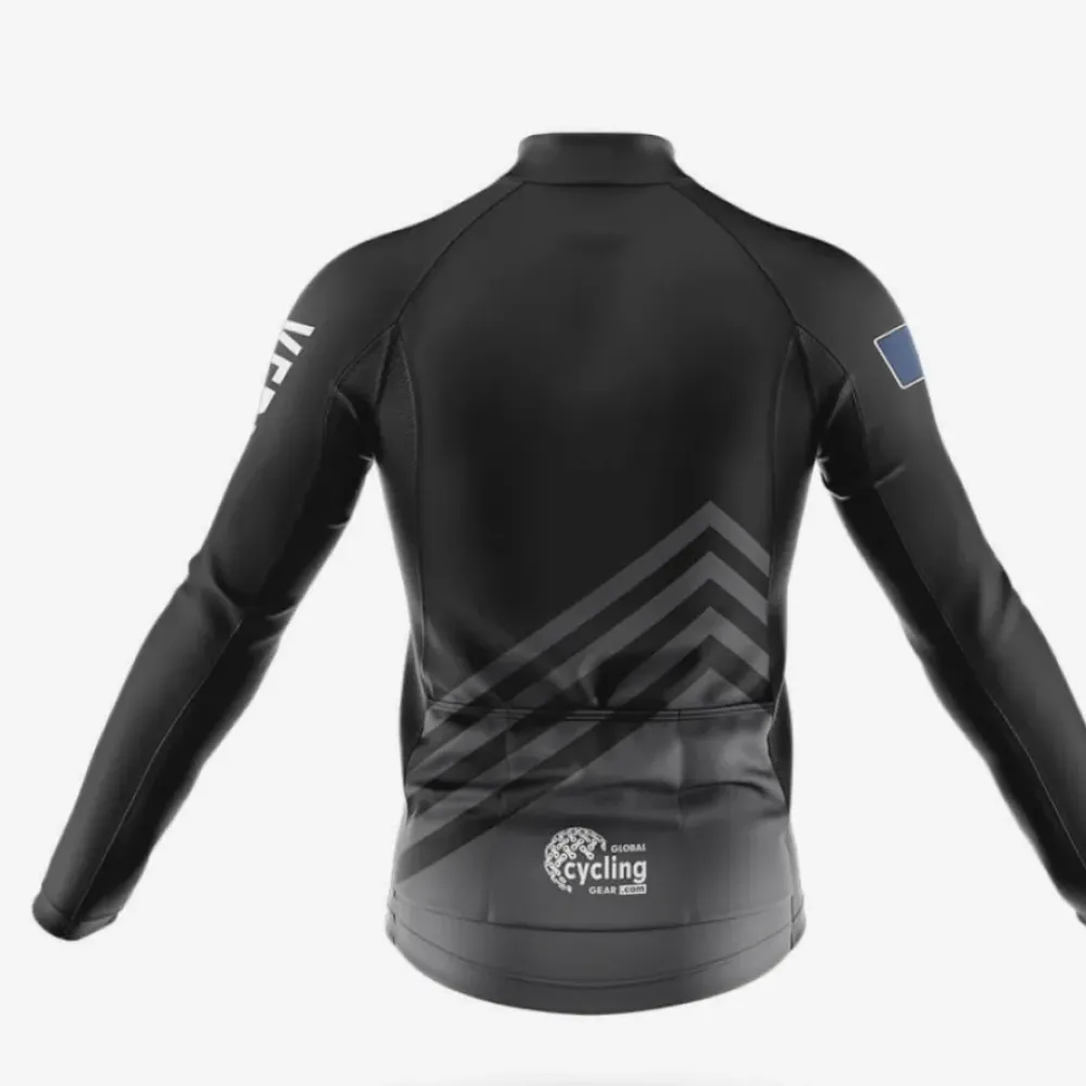 Vermont S4 Black Cycling Jersey Long Sleeve Blue/Black/White