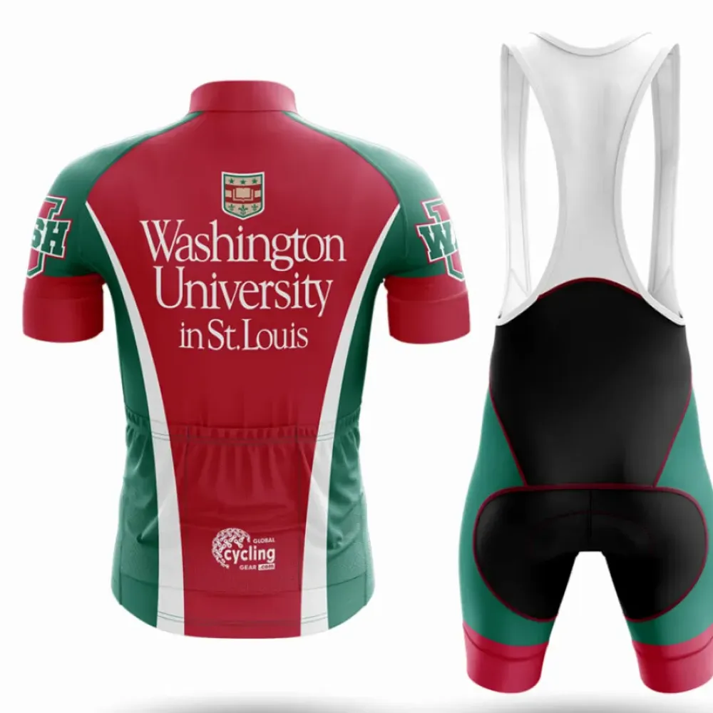 Washington University in St. Louis Cycling Bibs Comfortable Teal/Red/Black