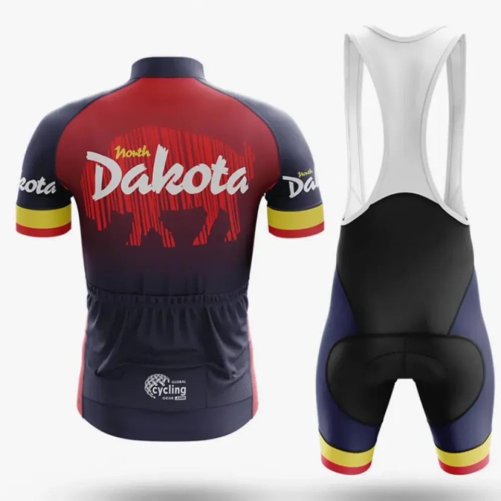 North Dakota Symbol Cycling Jersey Navy/Red/White