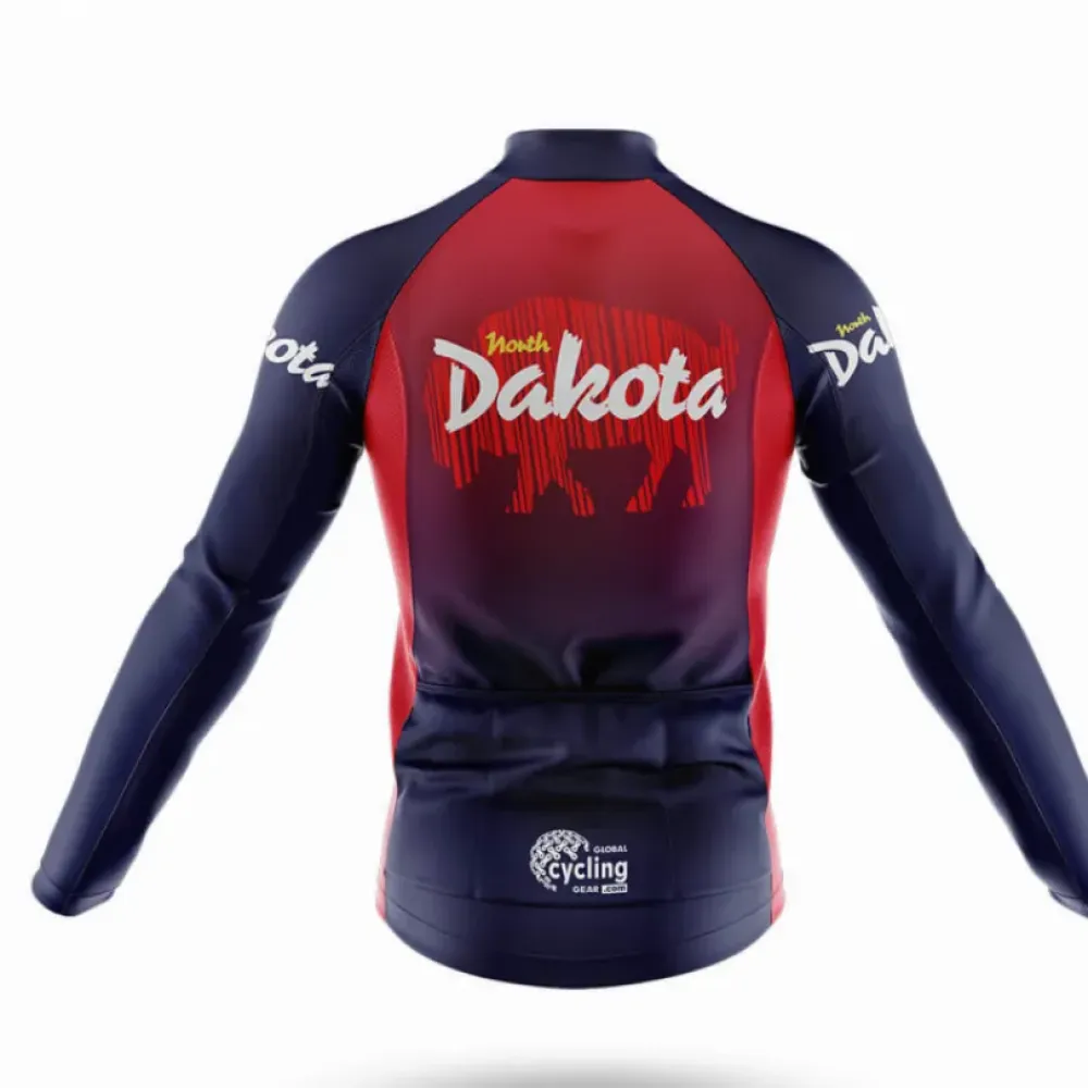 North Dakota Symbol Cycling Jersey Navy/Red/White