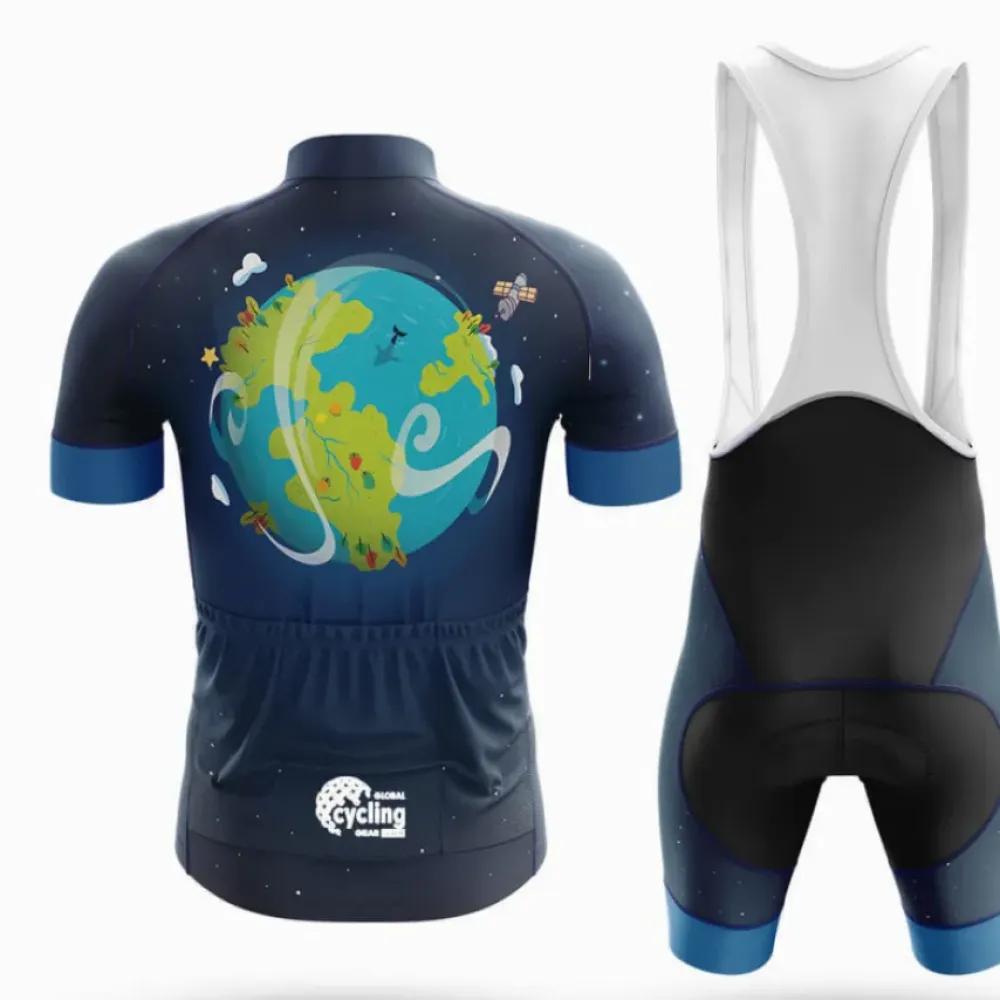 Cycling Jersey There Is No Planet B Navy/Blue/Grey