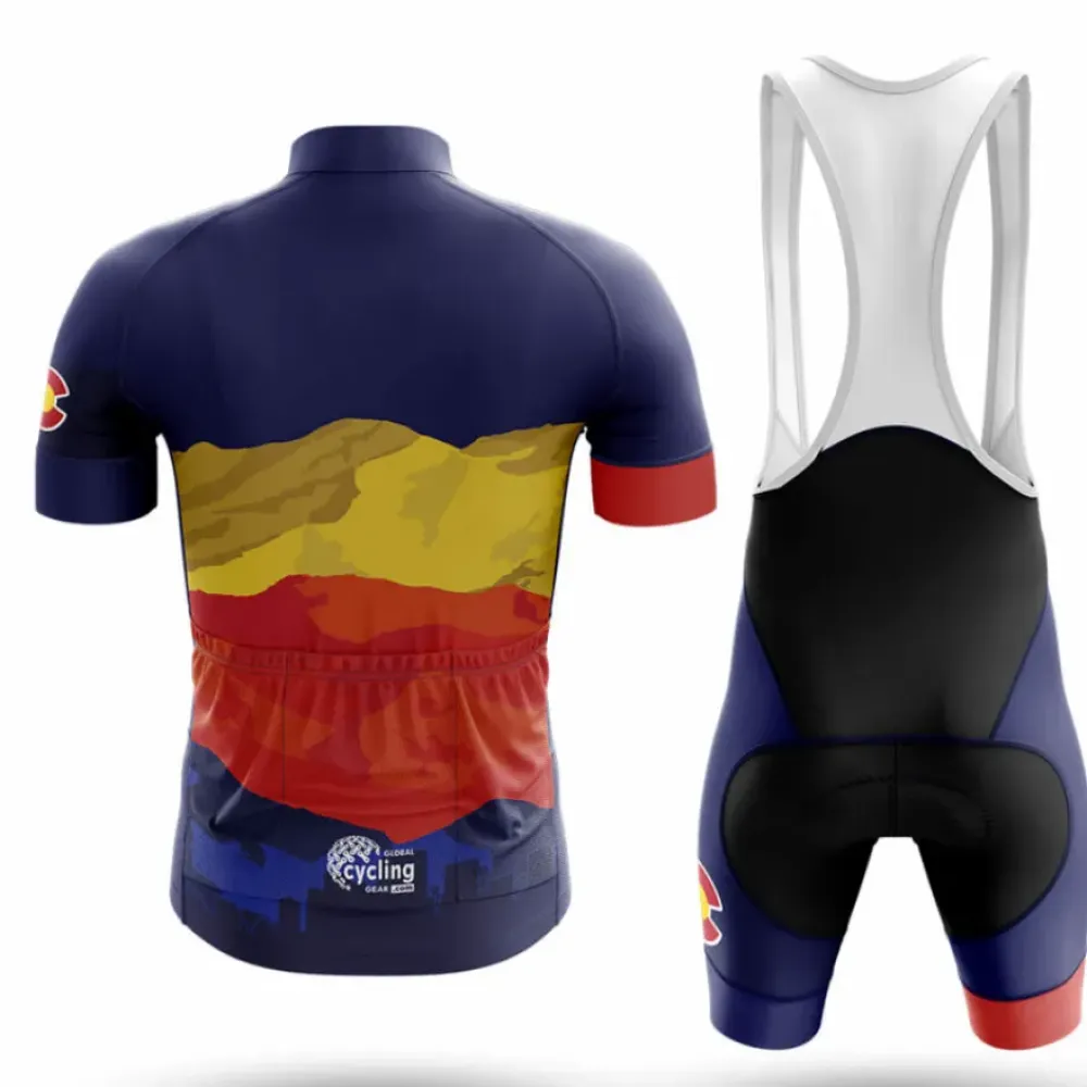 Colorado Colors Cycling Bibs Comfortable Navy/Red/Yellow