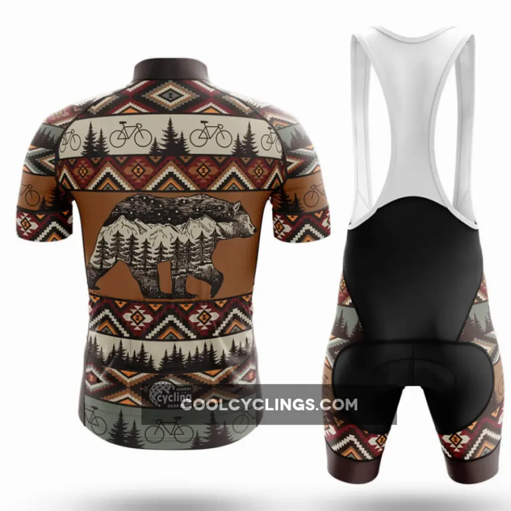 Native Cycling Jersey Forest Adventure Brown/Green/Beige