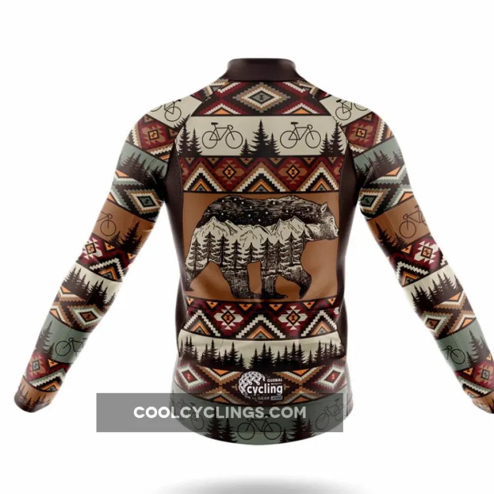 Native Cycling Jersey Forest Adventure Brown/Green/Beige